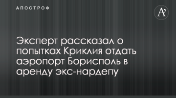 Эксперт рассказал о попытках Криклия отдать аэропорт Борисполь в аренду экс-нардепу