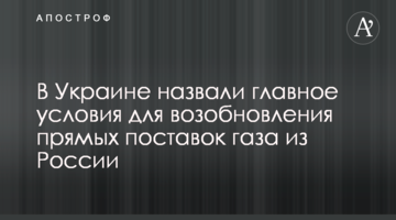 В Україні назвали головну умову для відновлення прямих поставок газу з Росії