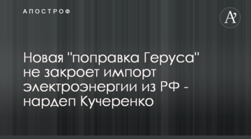 Нова "поправка Геруса" не закриє імпорт електроенергії з РФ - нардеп Кучеренко