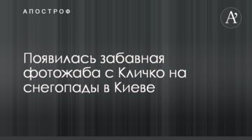З'явилася кумедна фотожаба з Кличком на снігопади в Києві