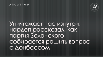 Уничтожает нас изнутри: нардеп рассказал, как партия Зеленского собирается решить вопрос с Донбассом