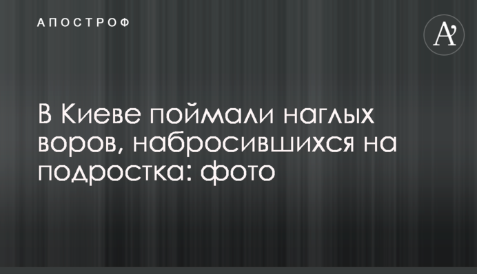 У Києві зловили нахабних злодіїв, які накинулися на підлітка: фото
