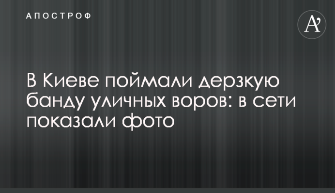 У Києві зловили зухвалу банду вуличних злодіїв: в мережі показали фото