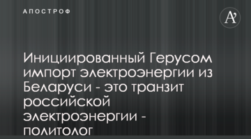 Инициированный Герусом импорт электроэнергии из Беларуси - это транзит российской электроэнергии - политолог