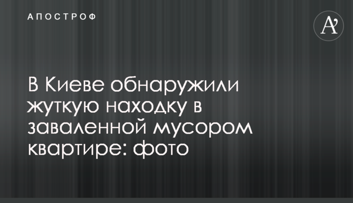 У Києві виявили моторошну знахідку в заваленій сміттям квартирі: фото