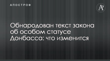 Обнародован текст закона об особом статусе Донбасса: что изменится