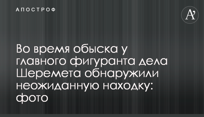 Во время обыска у главного фигуранта дела Шеремета обнаружили неожиданную находку: фото