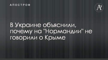 В Украине объяснили, почему на "Нормандии" не говорили о Крыме