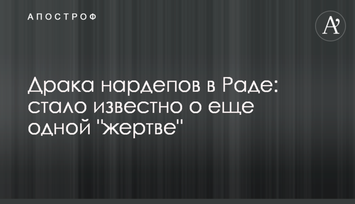 Бійка нардепів у Раді: стало відомо про ще одну 
