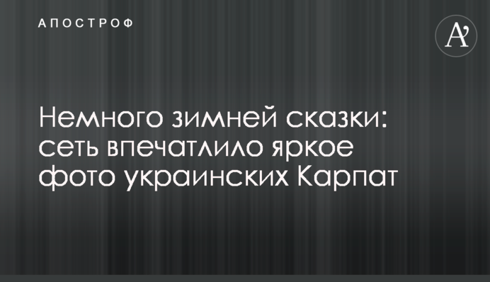 Немного зимней сказки: сеть впечатлило яркое фото украинских Карпат