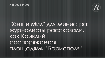 "Хэппи Мил" для министра: журналисты рассказали, как Криклий распоряжается площадями "Борисполя"
