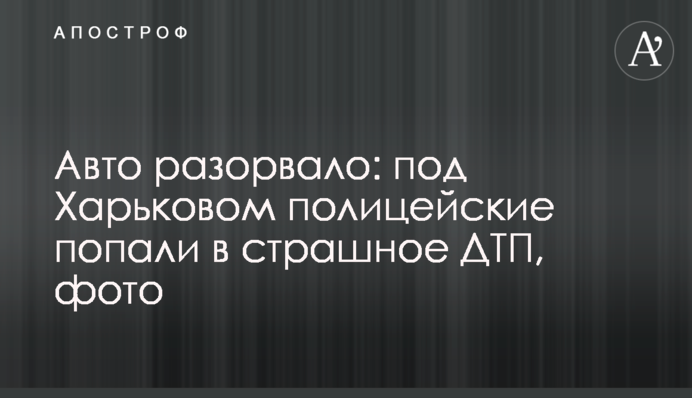 Авто розірвало: під Харковом поліцейські потрапили в страшну ДТП, фото