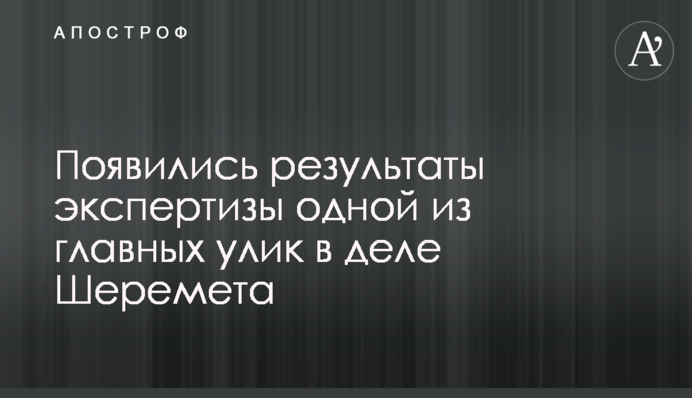 Появились результаты экспертизы одной из главных улик в деле Шеремета