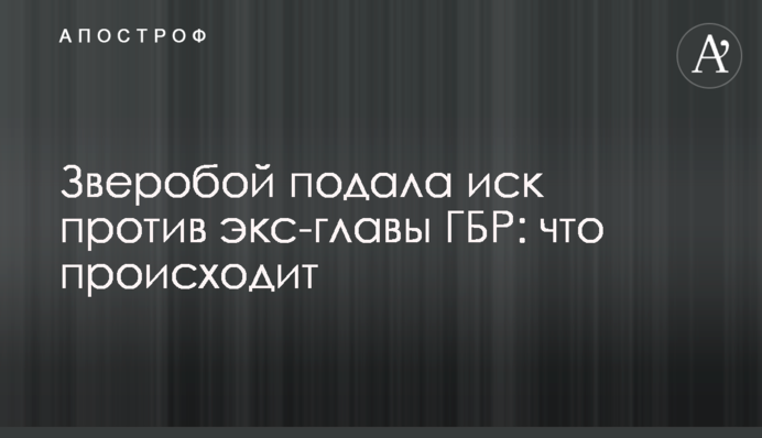 Зверобой подала иск против экс-главы ГБР: что происходит