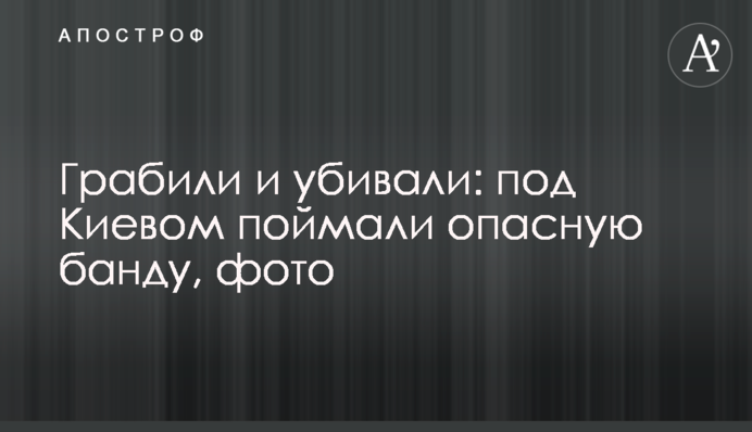 Грабували і вбивали: під Києвом спіймали небезпечну банду, фото