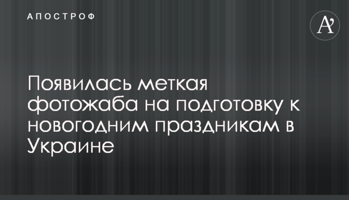 З'явилася влучна фотожаба на підготовку до новорічних свят в Україні
