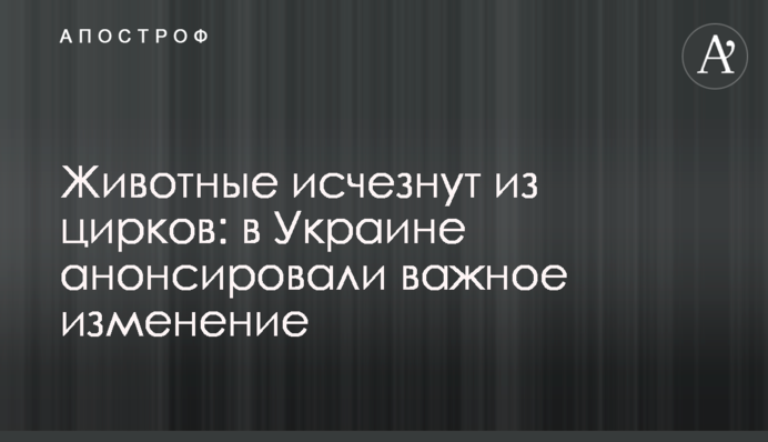 Животные исчезнут из цирков: в Украине анонсировали важное изменение