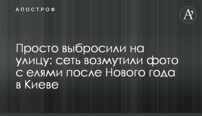Просто викинули на вулицю: мережу обурили фото з ялинками після Нового року в Києві
