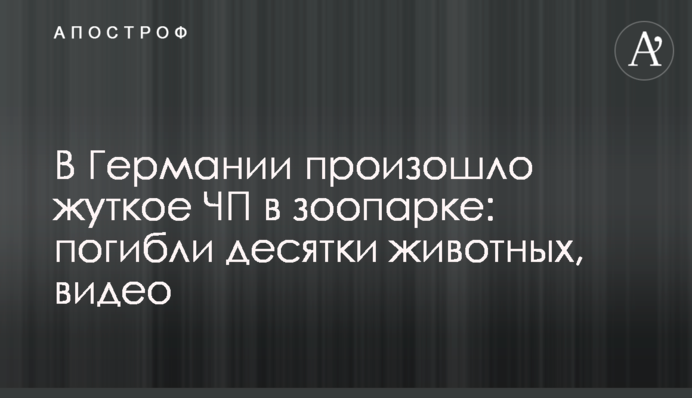 У Німеччині сталася страшна НП в зоопарку: загинули десятки тварин
