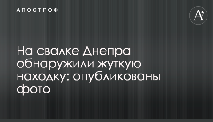На звалищі Дніпра виявили страшну знахідку: опубліковано фото