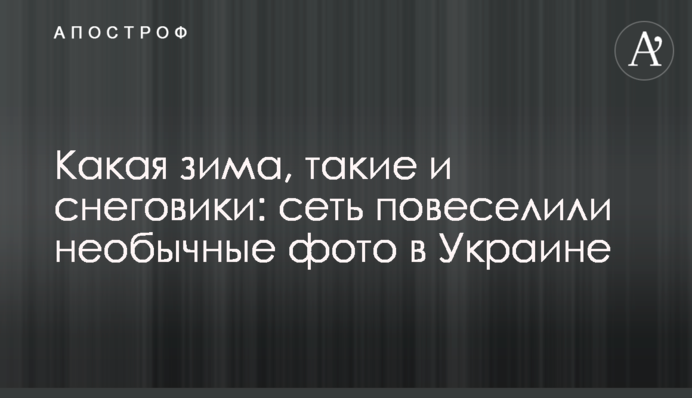 Какая зима, такие и снеговики: сеть повеселили необычные фото в Украине