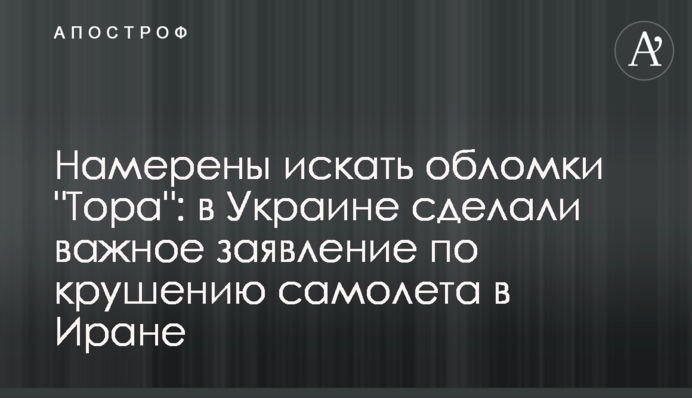 Намерены искать обломки "Тора": в Украине сделали важное заявление по крушению самолета в Иране