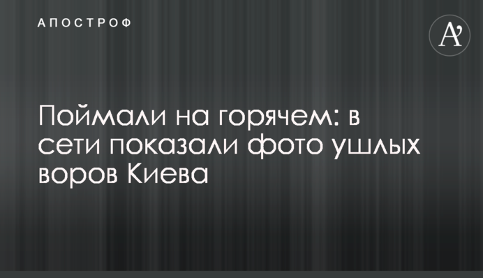 Спіймали на гарячому: в мережі показали фото спритних злодіїв Києва