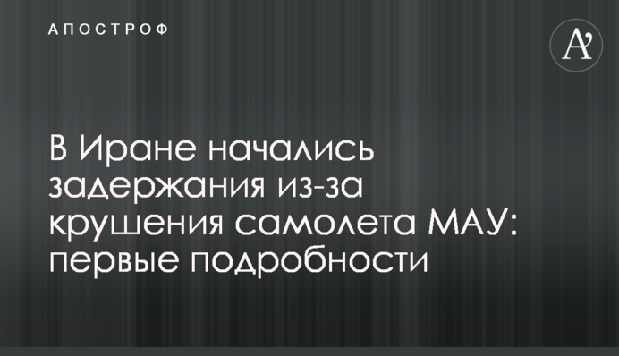 В Иране начались задержания из-за крушения самолета МАУ: первые подробности