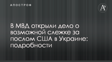 В МВД открыли дело о возможной слежке за послом США в Украине: подробности