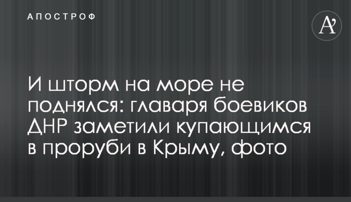 І шторм на морі не піднявся: ватажка бойовиків ДНР помітили купаючимся в ополонці в Криму, фото