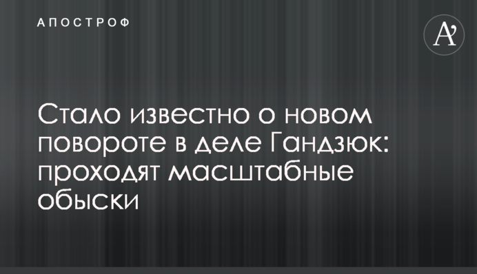Стало відомо про новий поворот у справі Гандзюк: проходять масштабні обшуки, фото