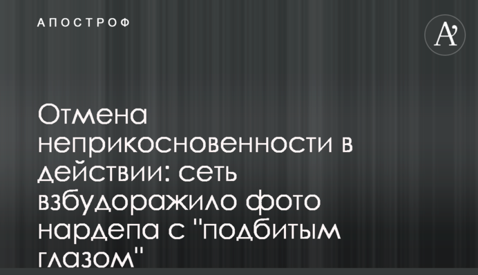Отмена неприкосновенности в действии: сеть взбудоражило фото нардепа с 