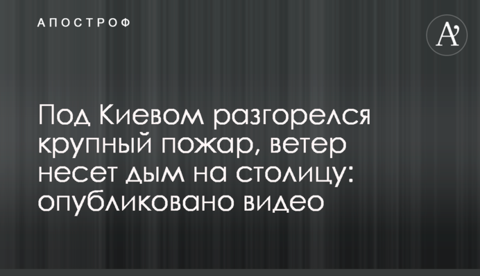 Під Києвом розгорілася велика пожежа, вітер несе дим на столицю: опубліковано відео