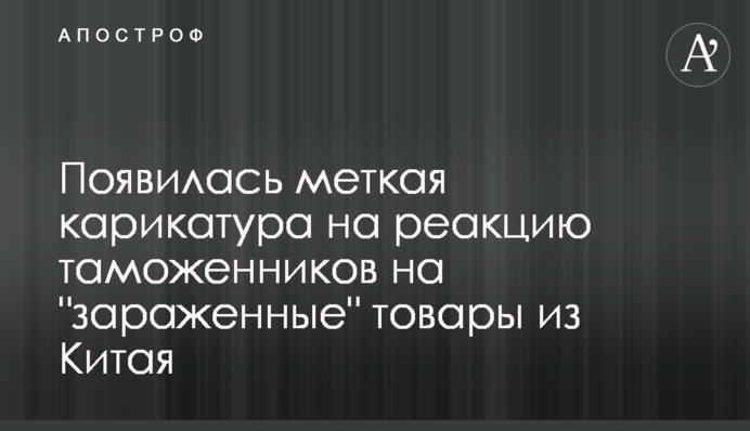 З'явилася влучна карикатура на реакцію митників на 