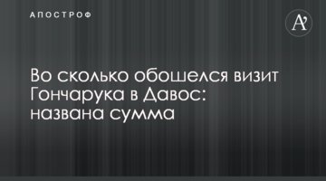 У скільки обійшовся візит Гончарука в Давос: названо суму
