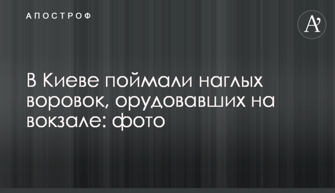 У Києві зловили нахабних злодійок, які орудували на вокзалі: фото