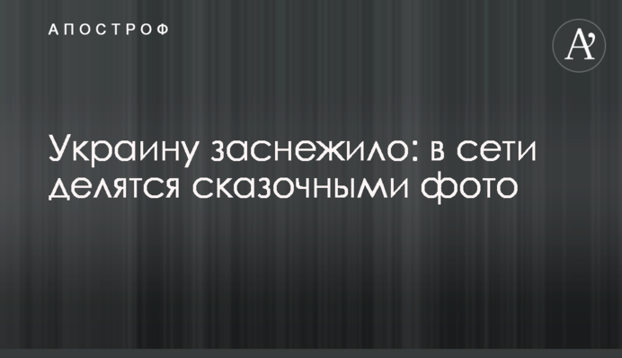 Україну засніжило: в мережі діляться казковими фото