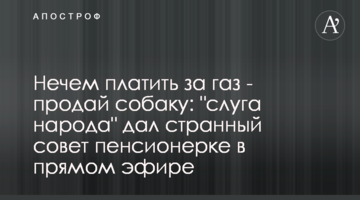 Нічим платити за газ - продай собаку: "слуга народу" дав дивну пораду пенсіонерці в прямому ефірі