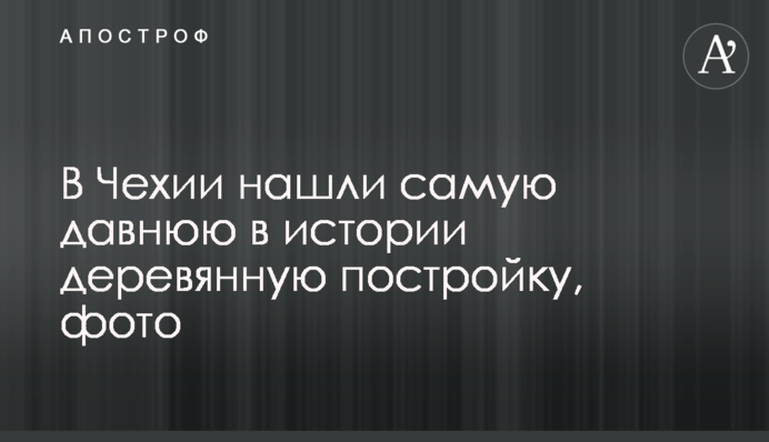 У Чехії знайшли найдавнішу в історії дерев'яну споруду, фото