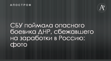 СБУ поймала опасного боевика ДНР, сбежавшего на заработки в Россию: фото