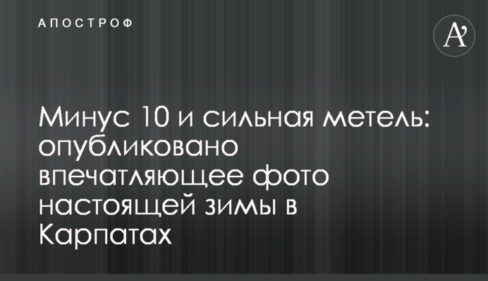 Минус 10 и сильная метель: опубликовано впечатляющее фото настоящей зимы в Карпатах