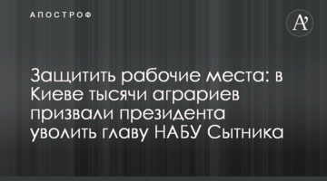 Защитить рабочие места: в Киеве тысячи аграриев призвали президента уволить главу НАБУ Сытника