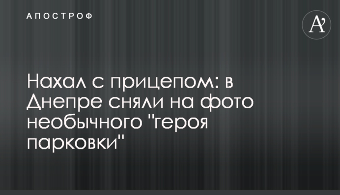 Нахал с прицепом: в Днепре сняли на фото необычного 