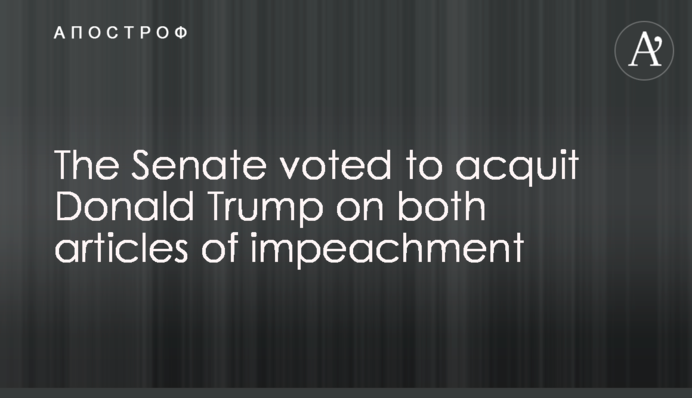 The Senate voted to acquit Donald Trump on both articles of impeachment