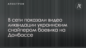 В сети показали видео ликвидации украинским снайпером боевика на Донбассе