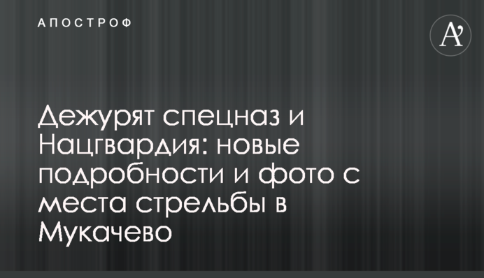 Дежурят спецназ и Нацгвардия: новые подробности и фото с места стрельбы в Мукачево