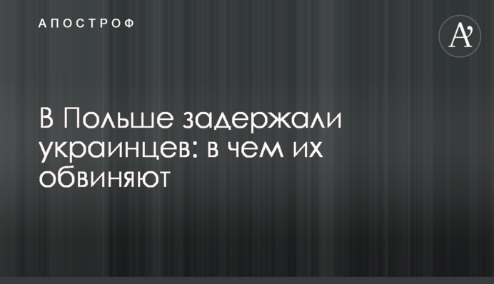 В Польше задержали украинцев: в чем их обвиняют