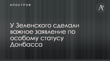 У Зеленского сделали важное заявление по особому статусу Донбасса