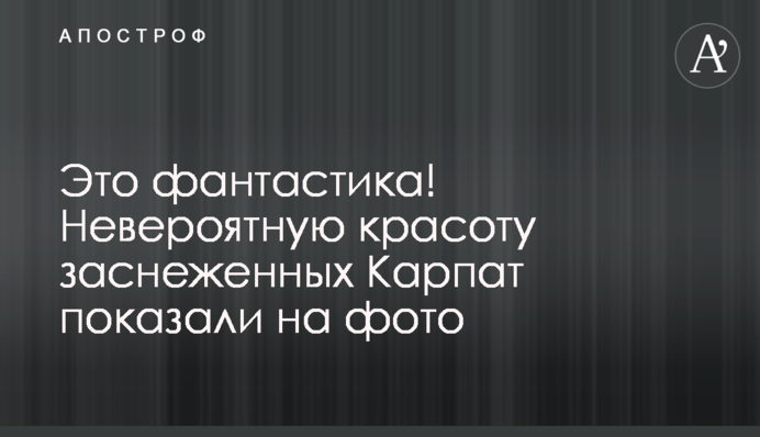 Це фантастика! Неймовірну красу засніжених Карпат показали на фото