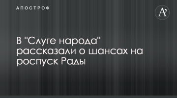 В "Слуге народа" рассказали о шансах на роспуск Рады